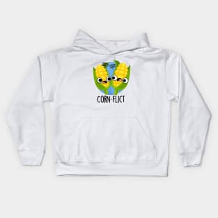 Corn-flict Cute Corn Flake Pun Kids Hoodie